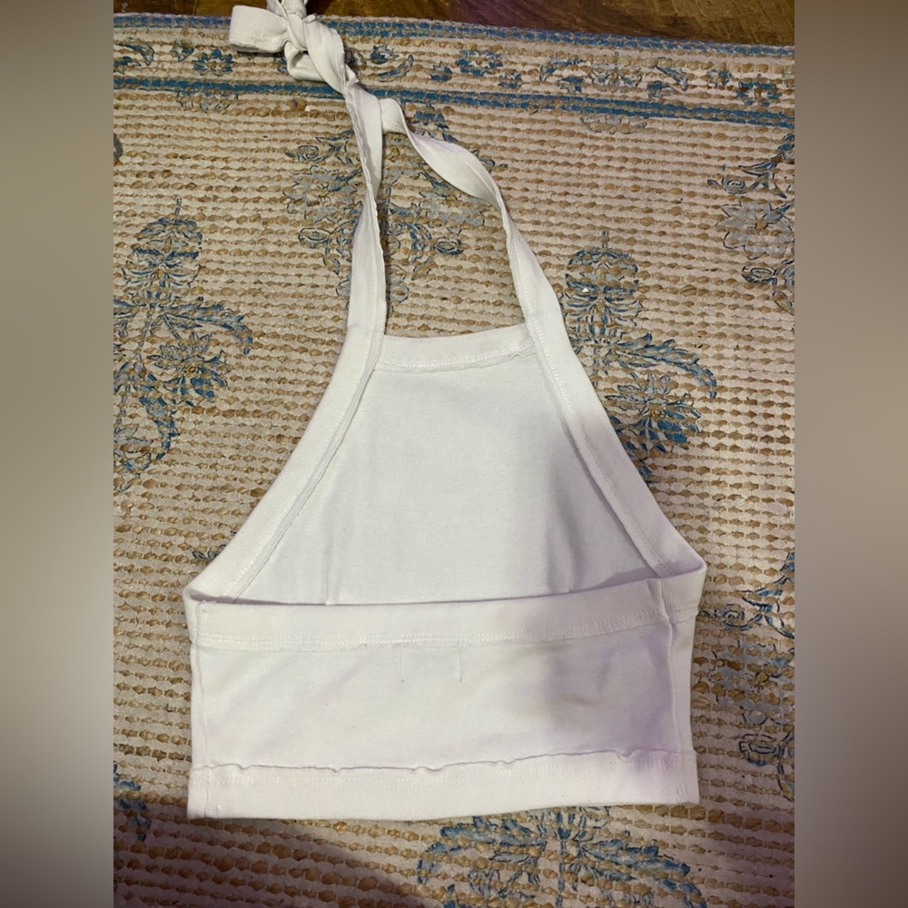 BDG White Halter Crop Top - Picture 5 of 6